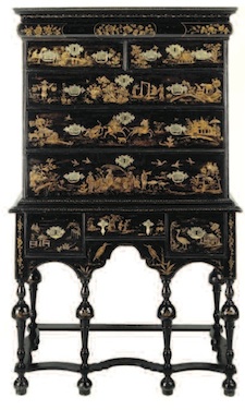 Impressively decorated chest in Historic Deerfield's collection